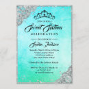 Search for teal blue sweet 16 invitations 16th