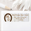 Search for horseshoe return address labels Wood