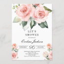 Search for pink rose bridal shower invitations Blush