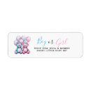 Search for gender reveal return address labels Watercolor