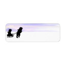 Search for snow sled return address labels Xmas