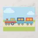 Search for colourful train postcards Cute