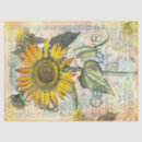 Recherche de sunflower tissue paper Antique