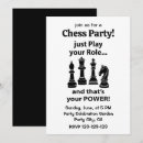 Search for chess party invitations Vintage