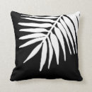 Search for black and white palm leaves pillows Jungle