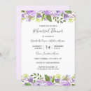 Search for purple rehearsal dinner invitations Floral