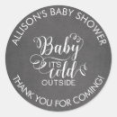 Search for chalkboard thank you stickers Snowflake