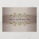 Search for beige and gold birthday invitations Party