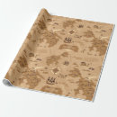 Search for treasure map wrapping paper Vintage