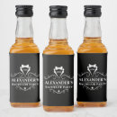 Search for mini liquor bottle labels Black and white