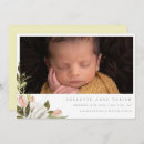 Search for floral birth announcement cards Greenery
