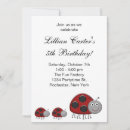 Search for lady bug birthday invitations Little