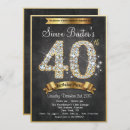Search for classy 40th birthday invitations Gold