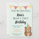 Search for baby bear birthday invitations Beary