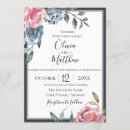 Search for navy blue and dusty rose wedding invitations Chic