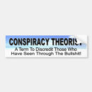Search for conspiracy bumper stickers Theory