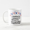Search for funny political mugs Red white and blue
