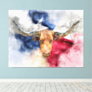 Search for texas longhorn art Watercolor