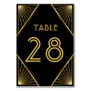 Search for great gatsby table cards Black and gold