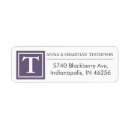 Search for purple monogram return address labels Simple