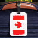 Search for canada flag luggage tags White