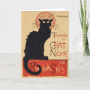 Search for vintage cat art cards Chat noir