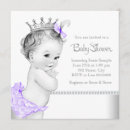 Search for purple and silver baby shower invitations Lavender