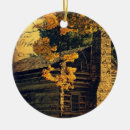 Search for log cabin ornaments Trees