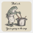 Recherche de grenouille drôle autocollants Illustration de grenouille