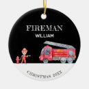 Search for fire truck ornaments Firefighter