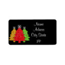 Search for red snowflake return address labels Minimalist