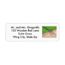 Search for dragonfly return address labels Wooden