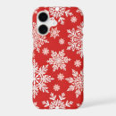 Search for red snowflake iphone cases White