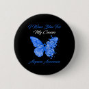 Search for blue butterfly awareness buttons Wear