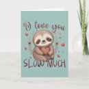 Search for sloth valentines day cards Watercolor