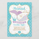 Search for purple and turquoise baby shower invitations Mermaid
