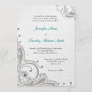 Search for aqua and silver wedding invitations Glitter