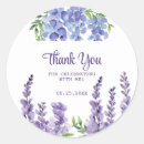 Search for blue flower thank you stickers Elegant modern trendy