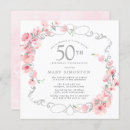 Search for floral 50th birthday invitations Rustic