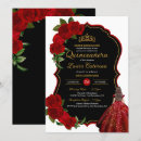 Search for black gold quinceanera invitations Roses
