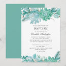Search for cactus christening invitations Watercolor