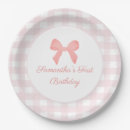 Search for pink bow plates Pastel
