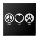 Search for peace love tiles Dog