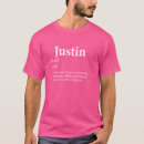Search for justin name tshirts First