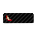 Search for high heel shoe return address labels Red
