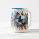 Recherche de papillon bleu tasses Floral