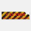 Search for hazard bumper stickers Warning