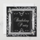 Search for all white birthday invitations Silver