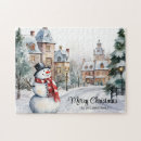 Search for vintage christmas puzzles Snowman