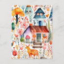 Search for colourful floral pattern postcards Cute